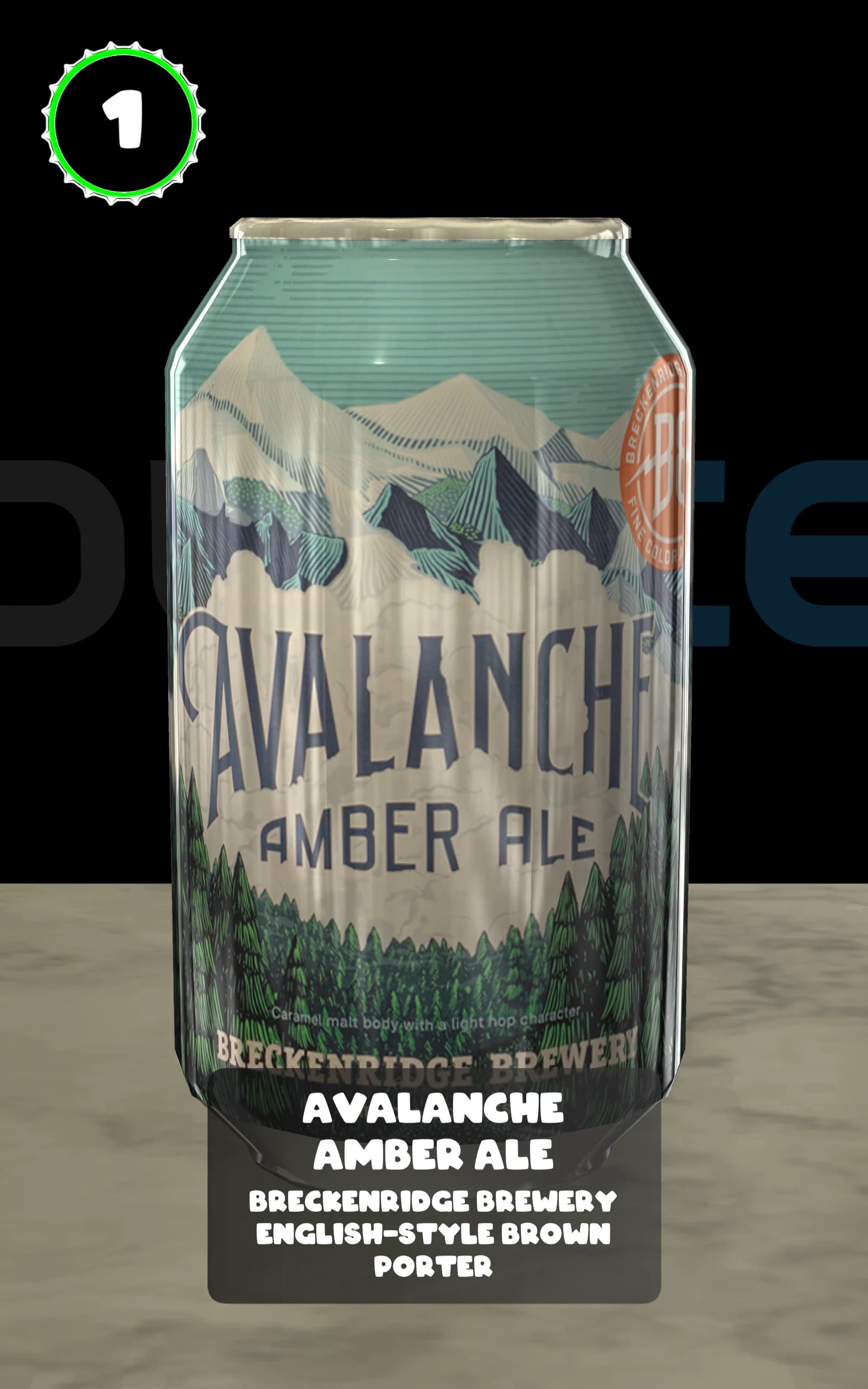 Single-beverage portrait display configuration