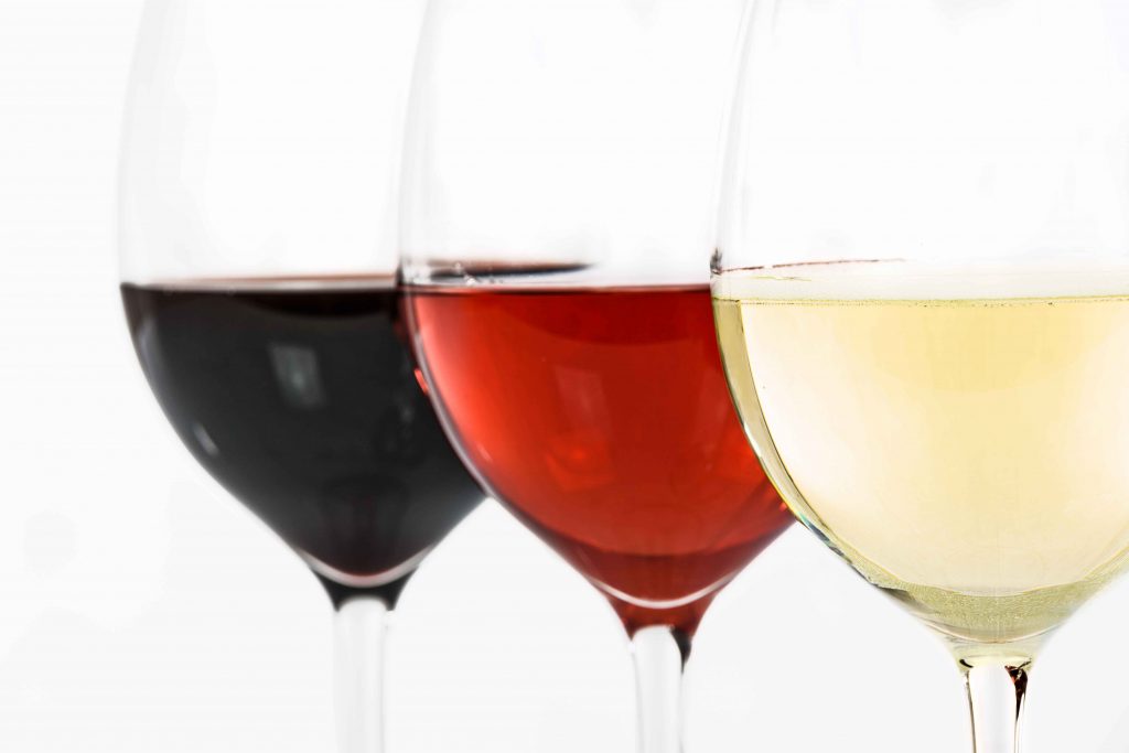 Three types of wine